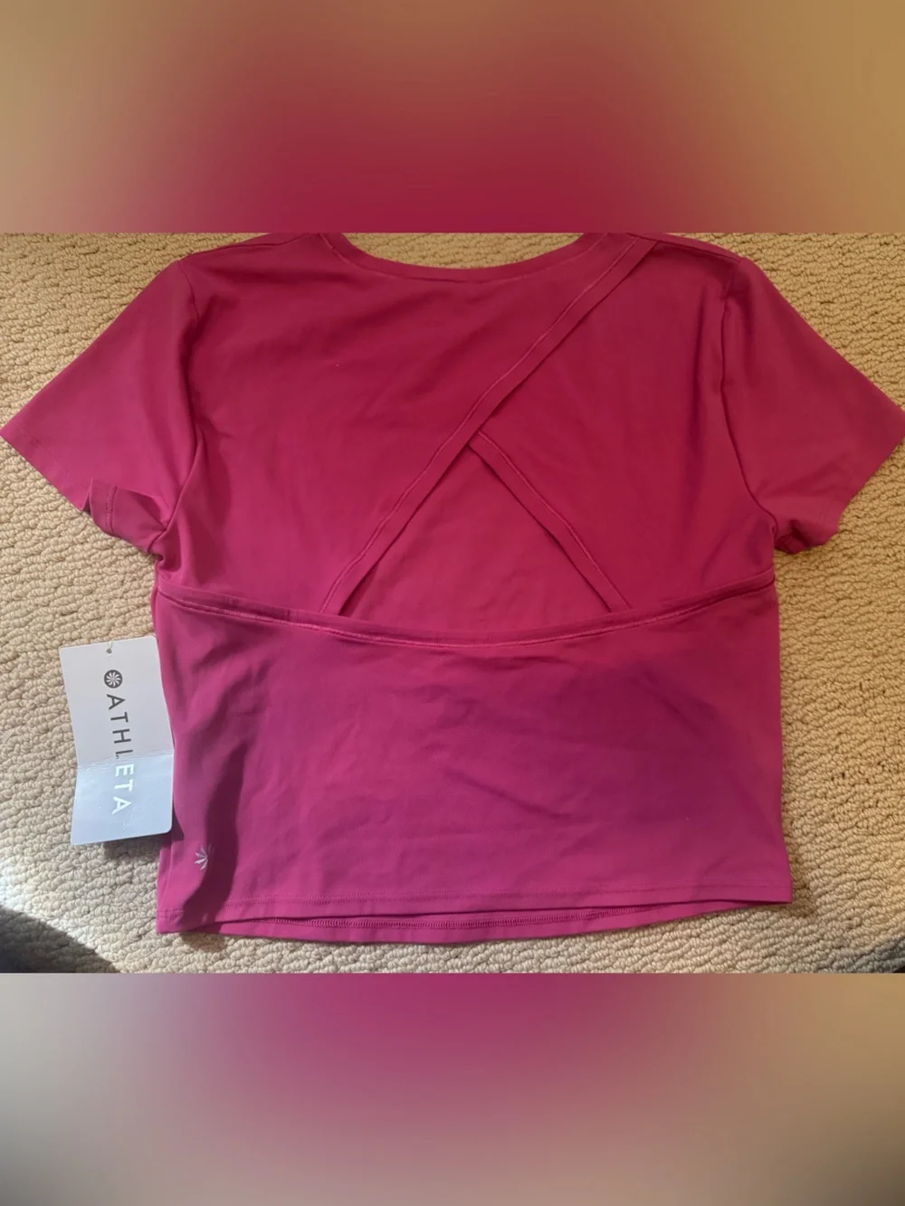 Athleta Transcend Open Back Tee in Jewel